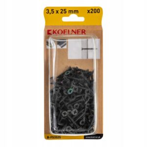 Wkręty do płyt gk regipsu metalu 3,5x25mm 200szt BFS3525
