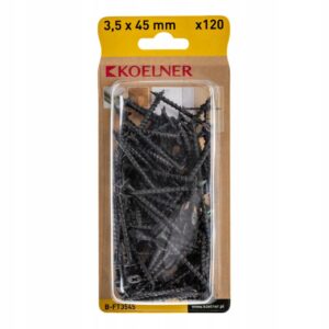 Wkręty czarne płyt gk karton drewno 3,5x45 120szt BFT3545