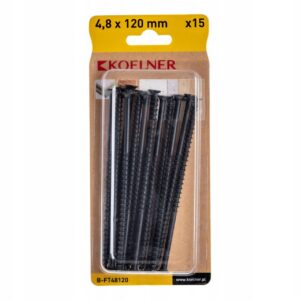 Wkręty czarne płyt gk karton drewno 4,8x120 15szt BFT48120
