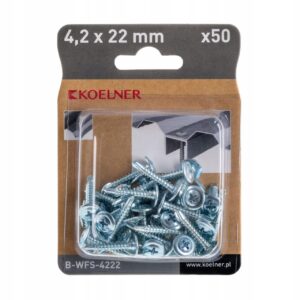 WKRĘTY SAMOWIERCĄCE ocynk blacha 4,2x22mm 50szt BWFS4222