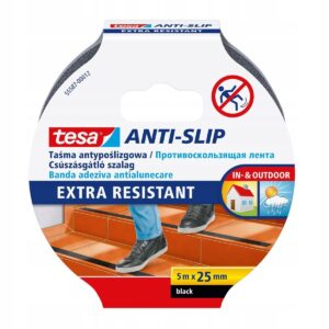 Taśma antypoślizgowa na schody tesa 5m 25mm czarna 55587