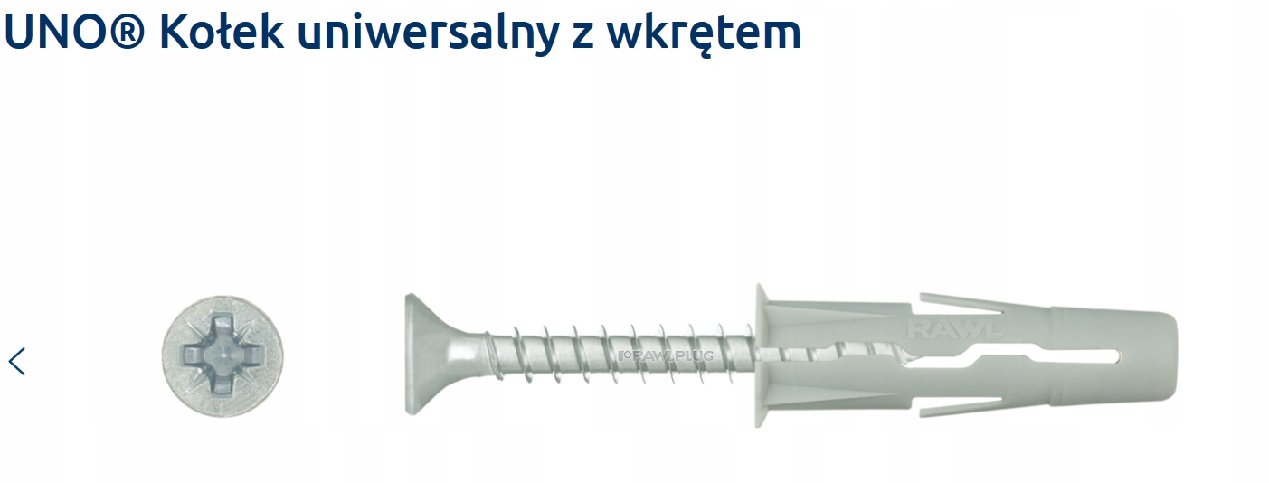 RAWLPLUG UNO-06+4035 Kołek uniwersalny 6 x 28 mm