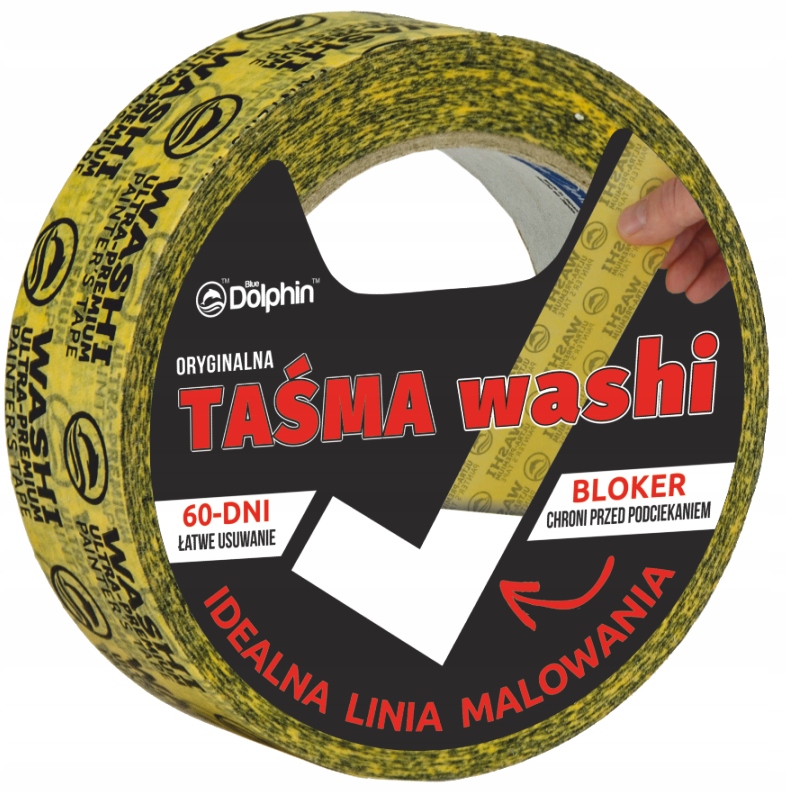 TAŚMA WASHI PREMIUM BLUE DOLPHIN 330 23mm x 25m 54296