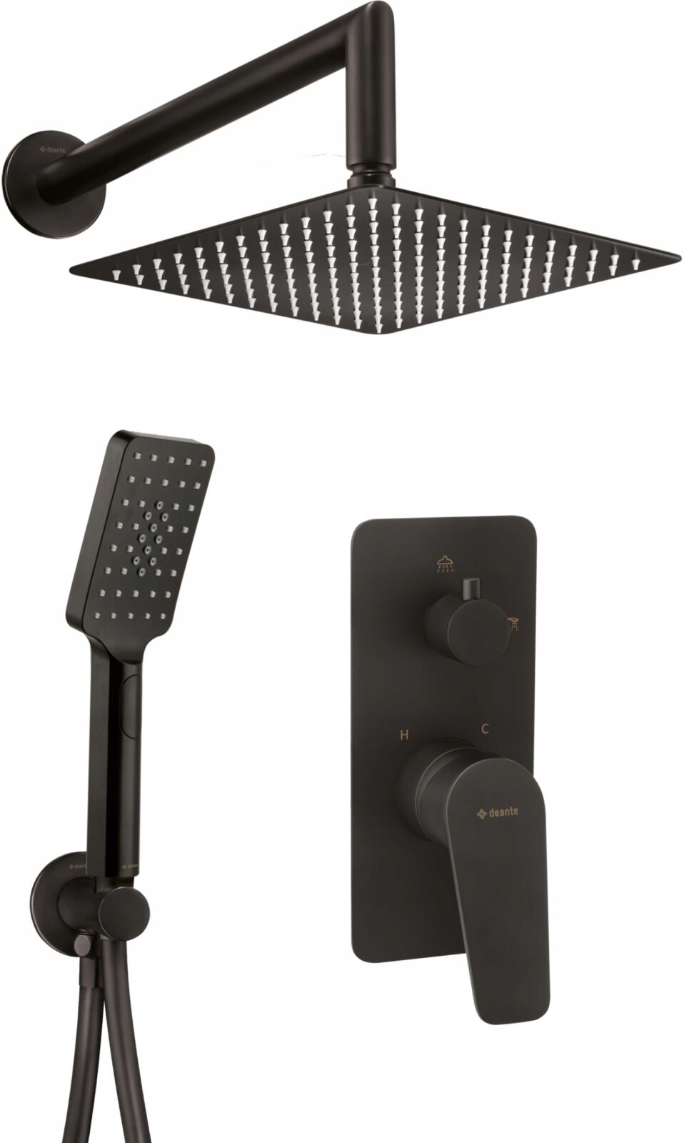 Komplet podtynkowy Jasmin nero NAC N9JP DEANTE