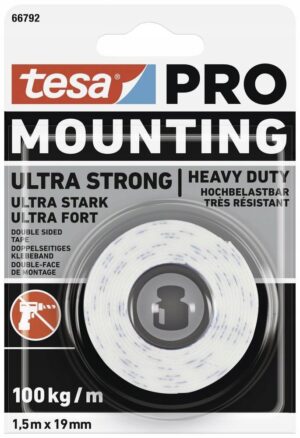 Taśma montażowa tesa PRO Mounting 1,5mx19mm mocna 66792-00004-00