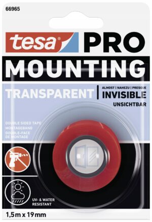 Taśma tesa PRO Mounting 1,5m x 19mm przezroczysta 66965-00006-00