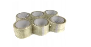 TAŚMA PAKOWA przezroczysta bezbarwna 48mm 6szt