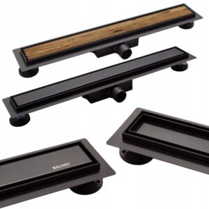 Odpływ CZARNY Balneo DUPLEX NEXT BLACK 60 cm