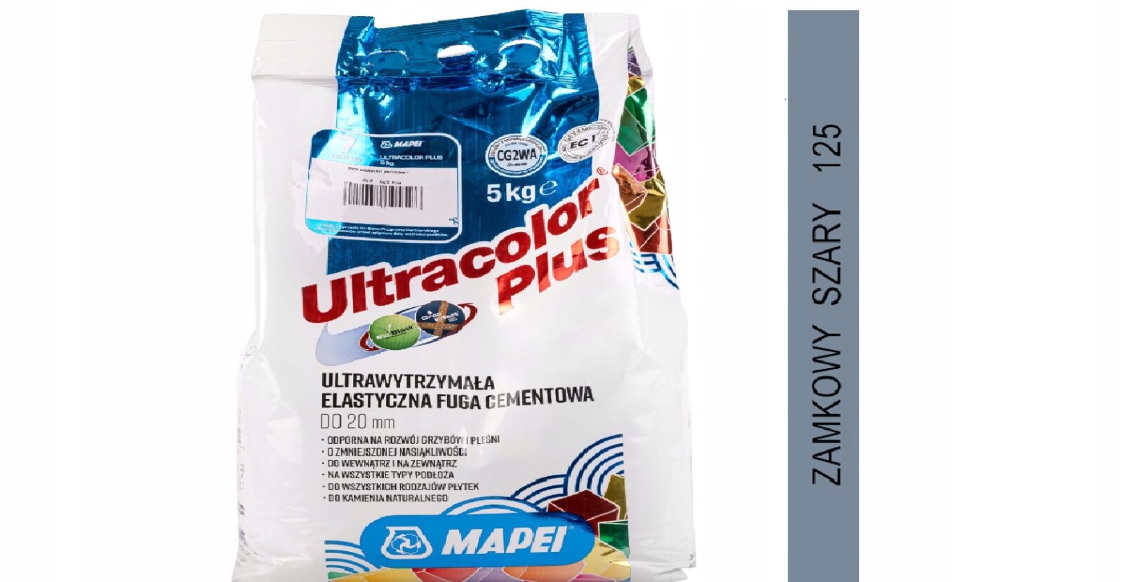 Fuga MAPEI Ultracolor Plus 2kg 125 zamkowy szary