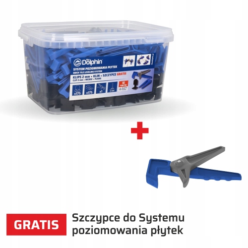 SYSTEM POZIOMUJĄCY 175xKLIPS 175xKLIN SZCZYPCE 1MM 61898