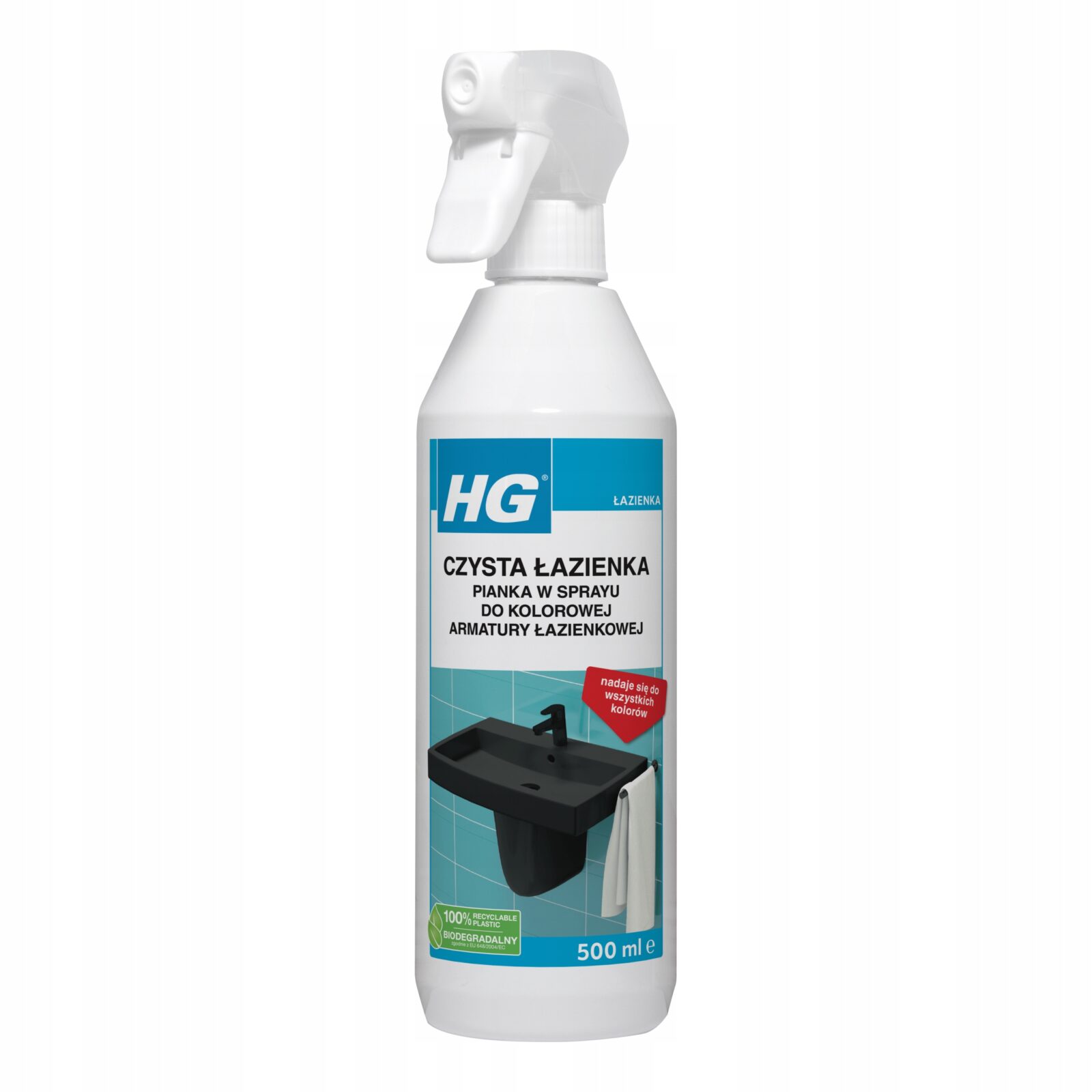 HG pianka spray do kolorowej armatury łazienkowej profesjonalny 500ml