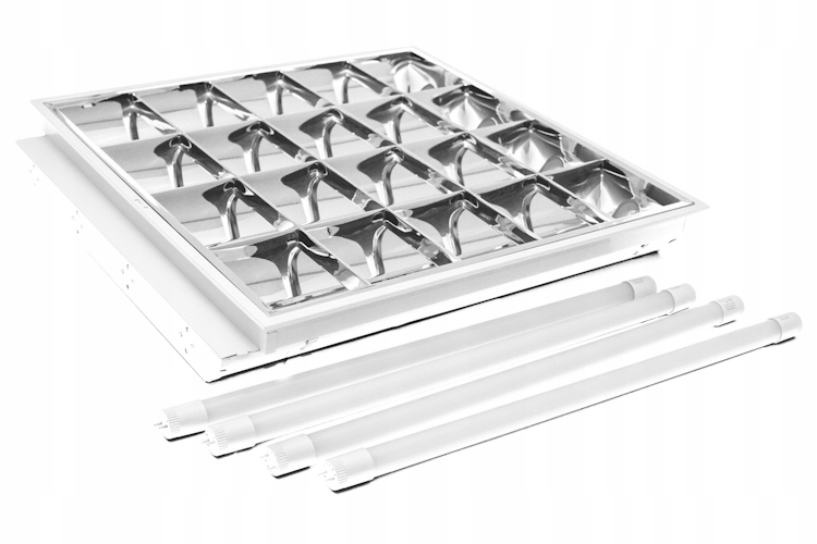 OPRAWA RASTROWA P/T KASETON 60X60 4x ŚWIETLÓWKA TUBY LED T8 9W KOBI