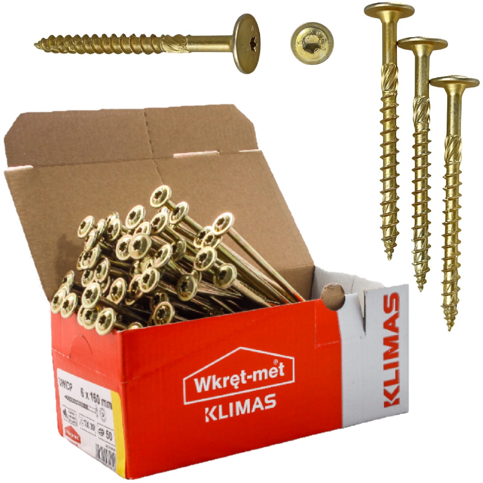 WKRĘTY TALERZYKOWE DO DREWNA TORX 10X340 25 SZTUK wkcp