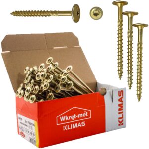 WKRĘTY TALERZYKOWE DO DREWNA TORX 10X340 25 SZTUK wkcp