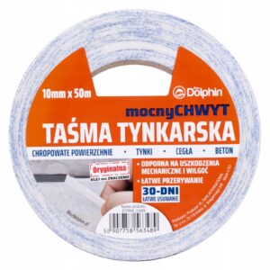 BLUE DOLPHIN TAŚMA TYNKARSKA 30 DNI BIAŁA 10MM X 50M dtprw 63489