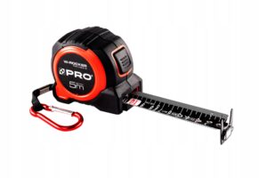 PRO MIARA ZWIJANA Z MAGNESEM W-ROCKER 5m 32mm Z KARABIŃCZYKIEM PRO-MZ915