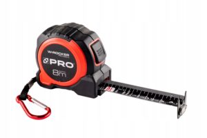 PRO MIARA ZWIJANA W-ROCKER 8m 32mm MAGNETYCZNA Z KARABIŃCZYKIEM PRO-MZ918