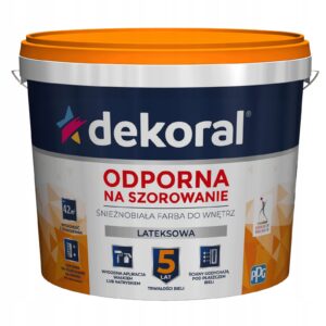 DEKORAL AKRYLIT W ODPORNA NA SZOROWANIE śnieżnobiała 5L