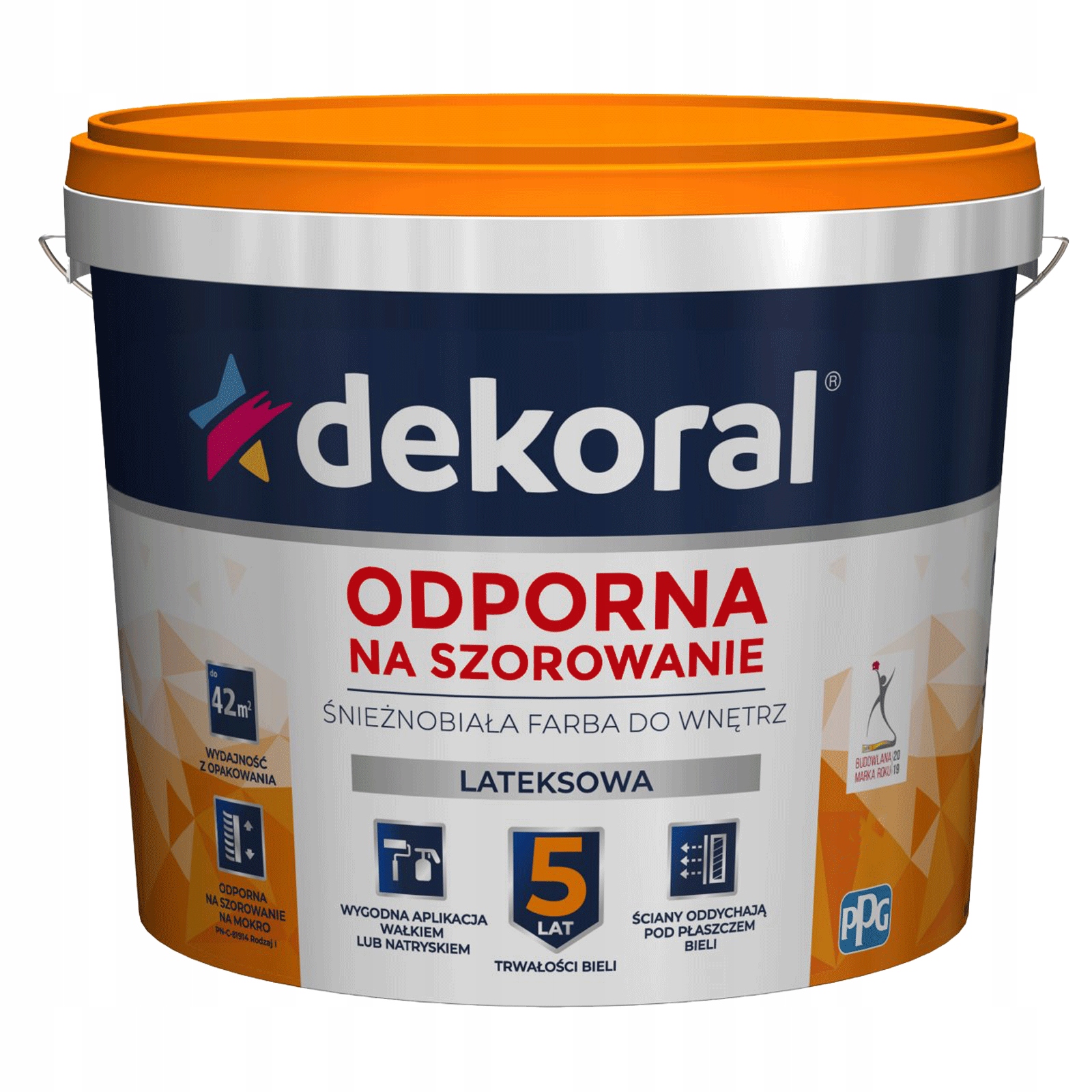 DEKORAL AKRYLIT W ODPORNA NA SZOROWANIE śnieżnobiała 5L
