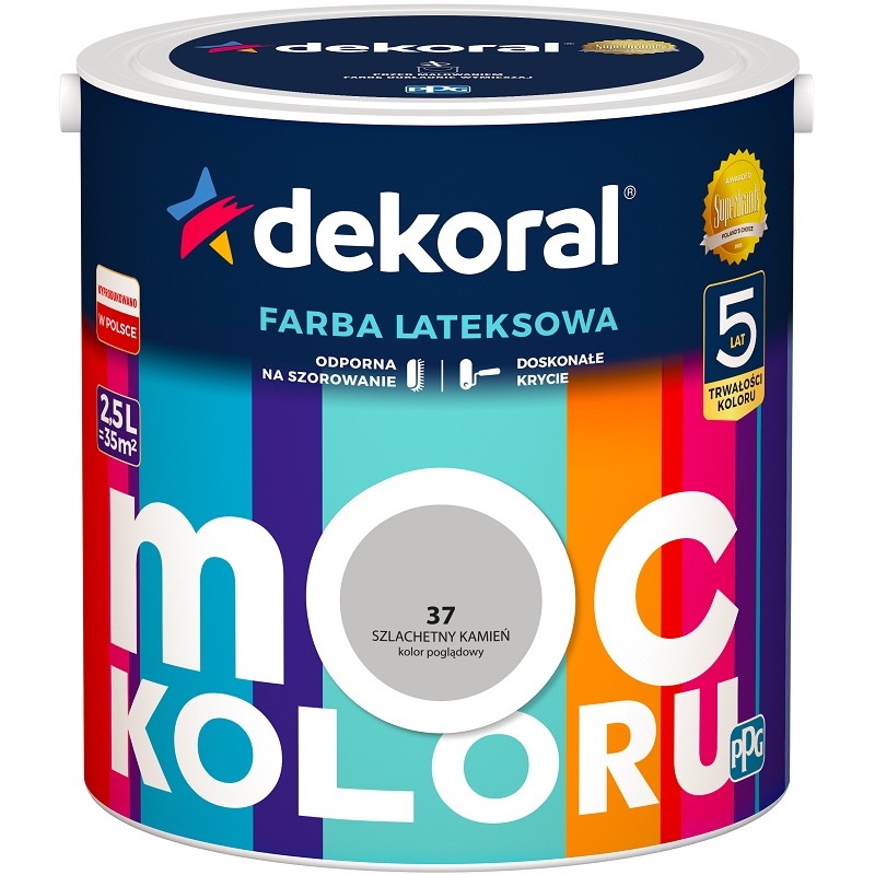 DEKORAL MOC KOLORU FARBA LATEKSOWA AKRYLIT W szlachetny kamień nr 37 2,5L