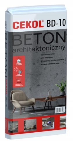 Beton architektoniczny BD-10 20 kg CEKOL nowoczesny tynk dekoracyjny