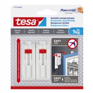 TESA GWÓŹDŹ SAMOPRZYLEPNY REGULOWANY TAPETA TYNK 1KG 2SZT/OPAK 77774