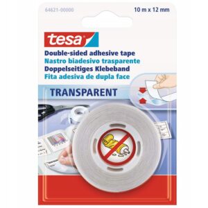 Dwustronna przezroczysta taśma klejąca biurowa szkolna tesa 10mx 12mm 64621