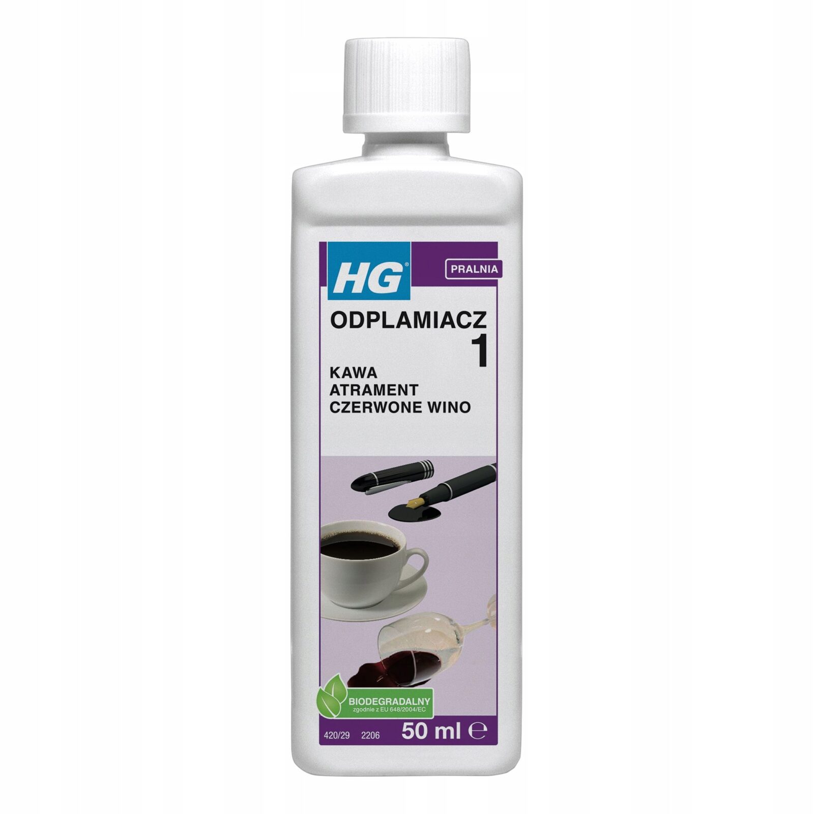 HG odplamiacz 1 ubrań usuwający plamy z wina atramentu profesjonalny 50ml