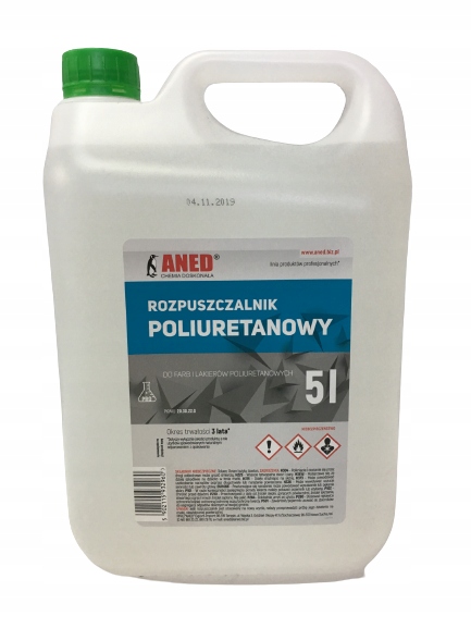 Rozpuszczalnik Poliuretanowy Rozcieńczalnik do wyrobów poliuretanowych 5L