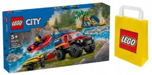 LEGO CITY 60412 TERENOWY WÓZ STRAŻACKI Z ŁODZIĄ RATUNKOWĄ KLOCKI