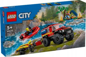LEGO CITY 60412 TERENOWY WÓZ STRAŻACKI Z ŁODZIĄ RATUNKOWĄ KLOCKI