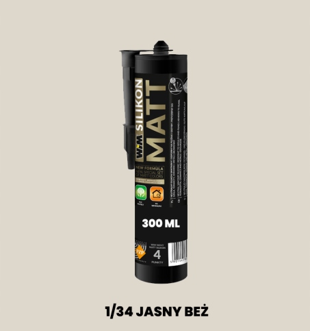 WIM Silikon MATT 1/34 JASNY BEŻ 300ml