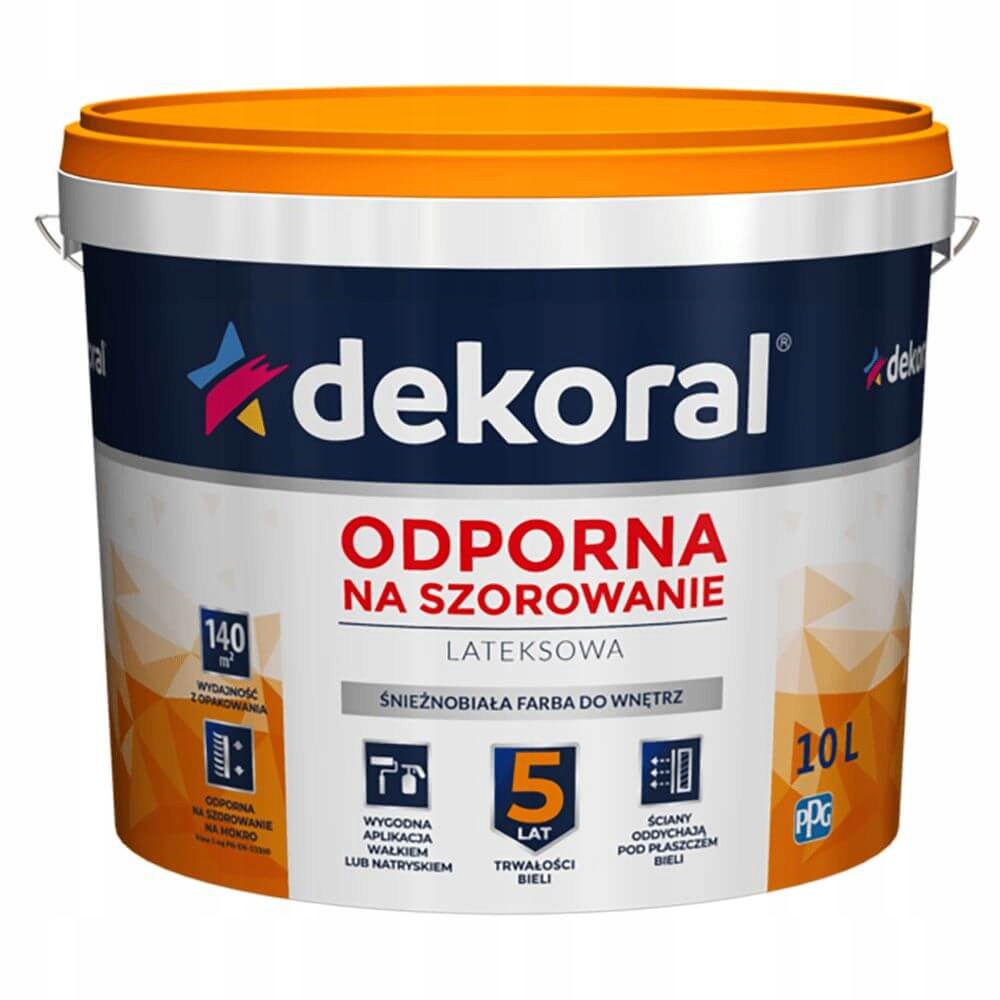 DEKORAL Akrylit W Biała farba lateksowa 10L