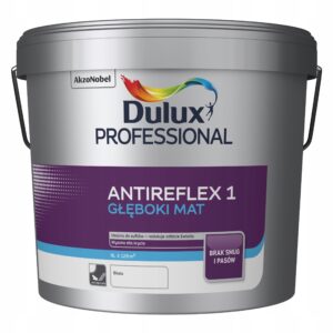 DULUX PROFESSIONAL ANTIREFLEX 1 FARBA DO ŚCIAN I SUFITÓW GŁĘBOKI MAT BIAŁA