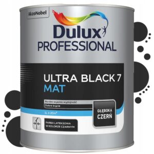 DULUX PROFESSIONAL ULTRA BLACK 7 Czarna Mat 1L