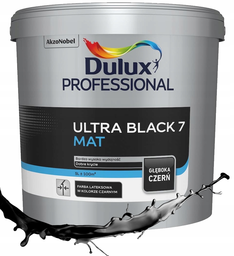 Dulux Professional ULTRA BLACK 7 5l głęboki mat czarny