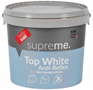 Farba akrylowa do ścian sufitów antyrefleksyjna TOP WHITE ANTI-REFLEX 10L