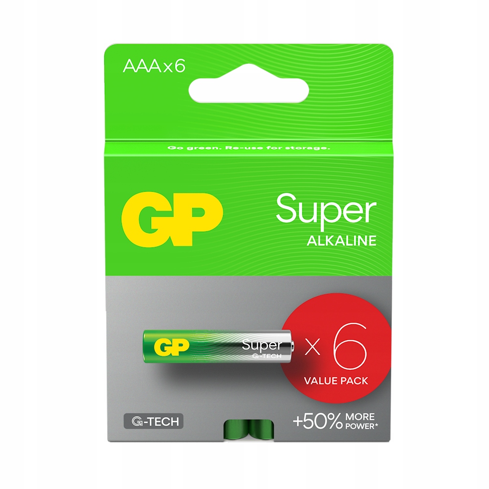 Bateria alkaliczna GP AAA (R3) 6 szt