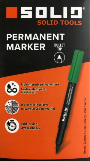 SOLID 6693 MARKER BUDOWLANY SZYBKOSCHNĄCY CIENKI ZIELONY