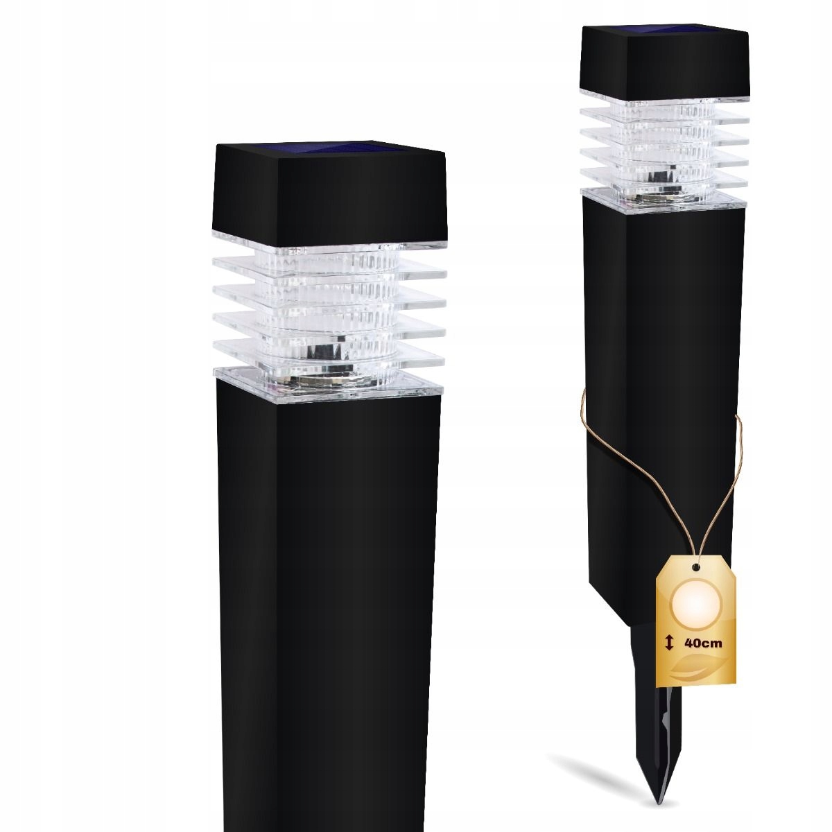 Lampa solarna ogrodowa wbijana Słupek kwadratowy NARIS LUMILED