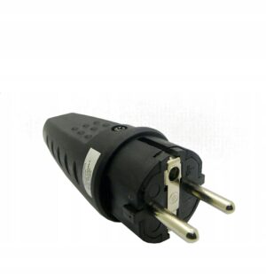 ELGOTECH Wtyczka Gumowa WT-30G 16A 230V Czarna 1 SZT WT-30G.L