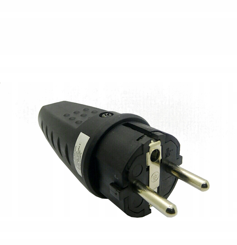 ELGOTECH Wtyczka Gumowa WT-30G 16A 230V Czarna 1 SZT WT-30G.L