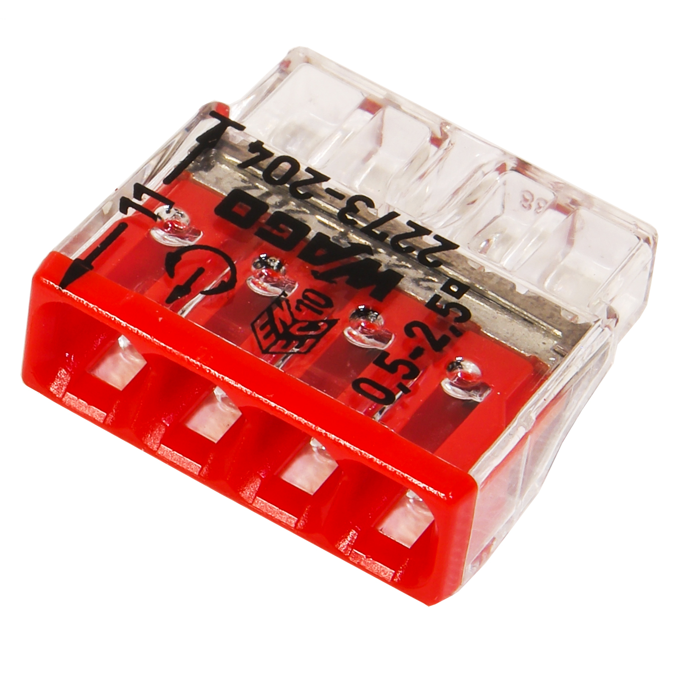 Szybkozłączka Wago zacisk instalacyjny 4x0,5-2,5mm2 DRUT 2273-204 50szt.