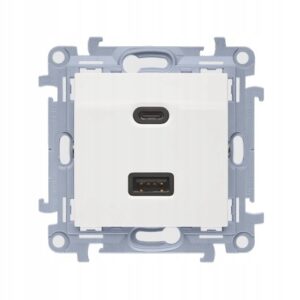 ŁADOWARKA USB A+C 30W PODWÓJNA SIMON 10 CEC2CAQ.01/11 BIAŁY