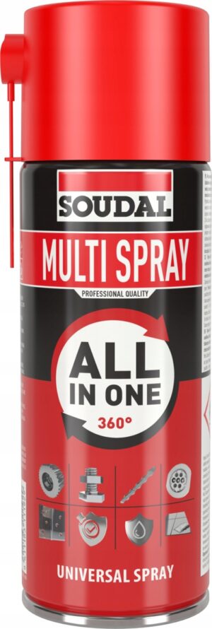 WIELOFUNKCYJNY PREPARAT SMARUJĄCO-ZABEZPIECZAJĄCY MULTI SPRAY 400 ml SOUDAL