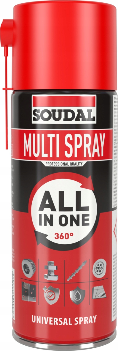 WIELOFUNKCYJNY PREPARAT SMARUJĄCO-ZABEZPIECZAJĄCY MULTI SPRAY 400 ml SOUDAL