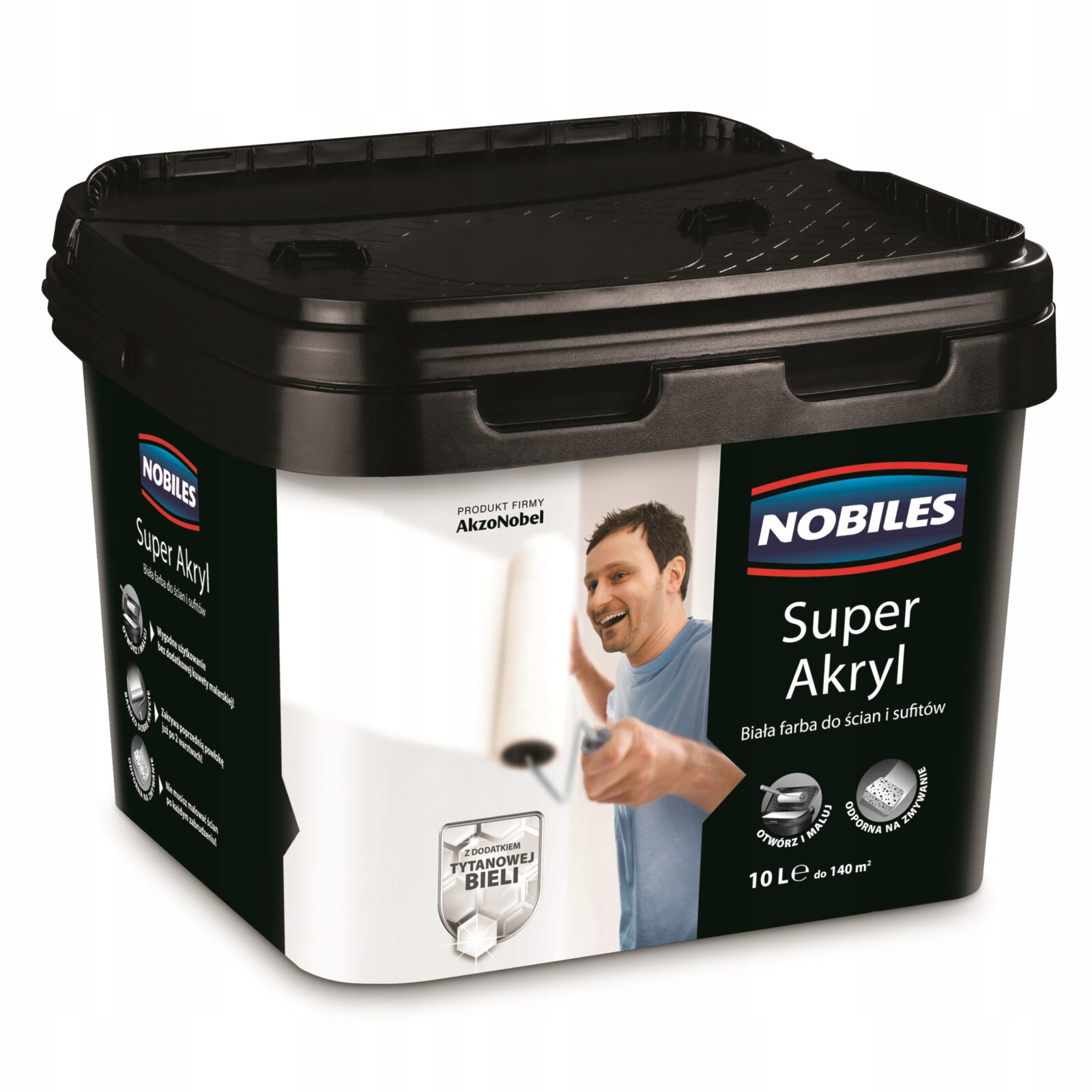 Nobiles Farba Akrylowa SUPER AKRYL Mat Biała 10L