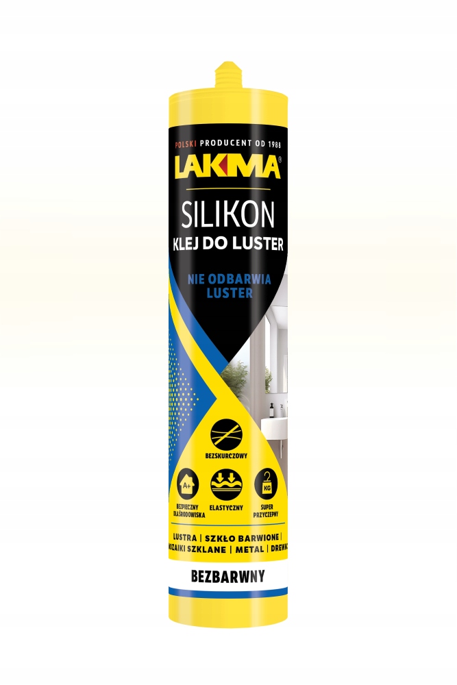 KLEJ DO LUSTER BEZBARWNY SILIKONOWY LAKMA 300ml