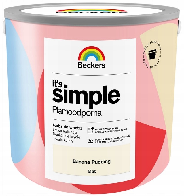 BECKERS IT`S SIMPLE PLAMOODPORNA FARBA DO ŚCIAN I SUFIT BANANA PUDDING 5L