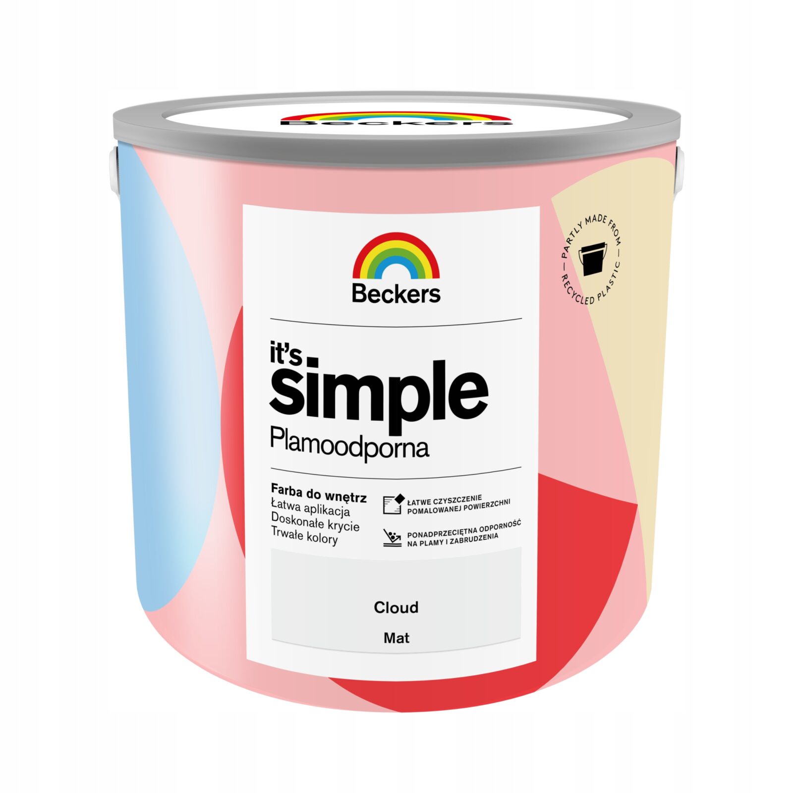 BECKERS IT`S SIMPLE PLAMOODPORNA FARBA DO ŚCIAN I SUFITÓW CLOUD 2.5L